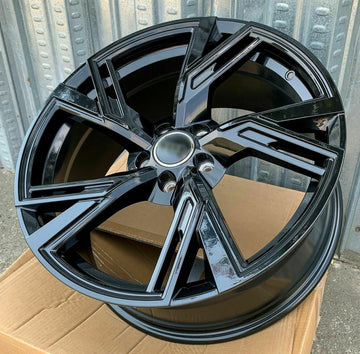 18" Black Wheels Fit Audi A4 A5 S4 S5 Q3 Q5 Passat 18x8.0 +35 5x112 Rims Set 4