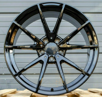 19x8.5 Gloss Black Wheels Fit Mercedes S430 S500 S550 E55 19 Inch Rims Set 4