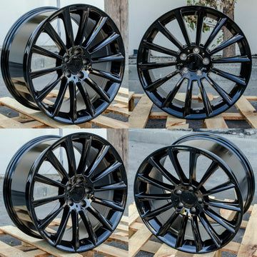 19x8.5 Gloss Black Wheels Fit Mercedes C250 C300 C350 E350 E550 19" Rims