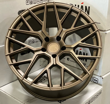 20x9 Aodhan AFF9 5x112 +30 Flow Forged Matte Bronze Wheels (Set of 4)