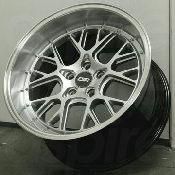 19 Inch ESR CS11 Hyper Silver Wheels 19x9.5 / 19x10.5 +22 5x114.3 Rims Set 4
