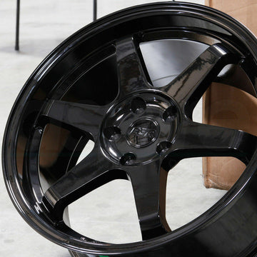 ESR SR07 Gloss Black 18 Inch Wheels 18x10.5 +22 5x114.3 Rims Set 4