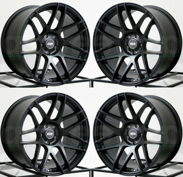 18" Mesh ESR RF1 Black Rotary Forged Wheels 18x8.5 +30 5x114.3 (Set of 4)