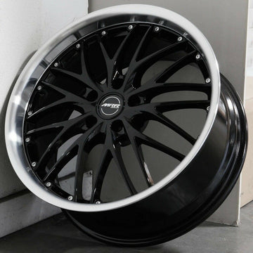 18" MRR GT1 Wheels Black 18x8.5 5x112 +35 Rims Set Fit Audi A4 A5 VW Passat