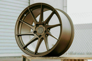 Aodhan AH09 18x9.5 +35 5x112 Matte Bronze Directional 18 Inch Wheels Rims Set 4