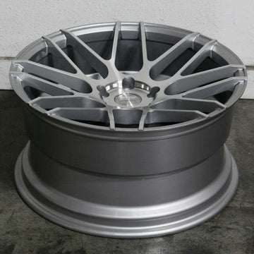 19x9.5 MRR GF7 Wheels Silver Machined 19" 5x114.3 +20 Ground Force Rims Set 4