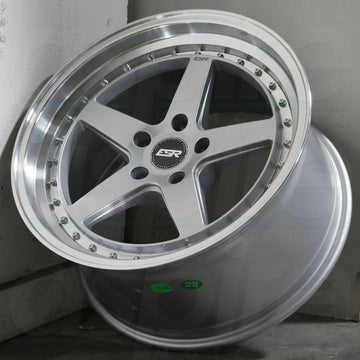19 Inch ESR CS5 Silver Machined Wheels 19x9.5 / 19x10.5 +22 5x114.3 Rims Set 4