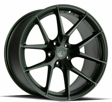20x10.5 Matte Black Wheels Aodhan AFF7 5x120 +35 Set of 4 Rims