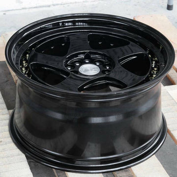 17x9 AodHan AH01 Wheels 5x100 / 5x114.3 +25 Gloss Black 17" Rims Set 4