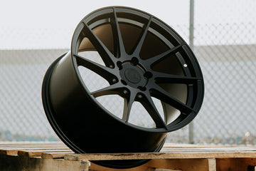 Aodhan AH09 18x9.5 +35 5x112 Matte Black Directional 18 Inch Wheels Rims Set 4