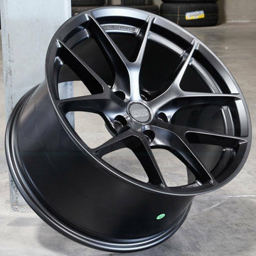 18x10 ESR RF02 RF2 5x120 +25 Satin Black Concave Wheels 18 Inch Rims Set 4