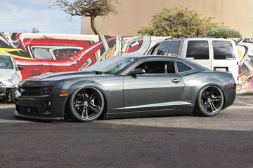 20" Black Wheels 20x10 +23 / 20x11 +43 5x120 Fit Chevrolet Camaro Chevy Set 4