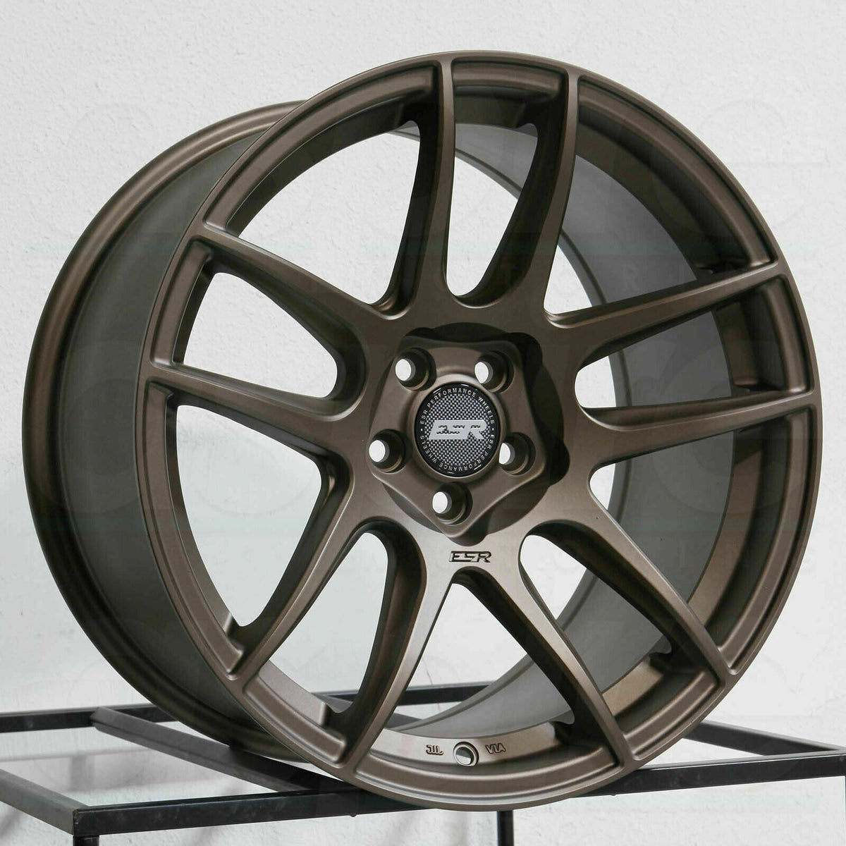 18x9.5 5x100 +35 ESR CS8 Wheels Matte Bronze 18 Inch Rims Set of 4 ...