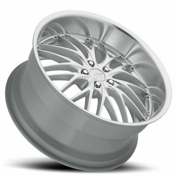22" MRR GT1 Wheels Silver Machined Lip 22x9.0 +25 5x112 Rims Set 4