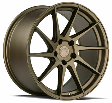 Aodhan AH09 18x8.5 +35 5x108 Matte Bronze Directional 18 Inch Wheels Rims Set 4