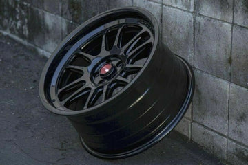 18x9.5 Aodhan Ah07 Gloss Black Wheels 18 Inch +35 5x100 Rims (Set 4)