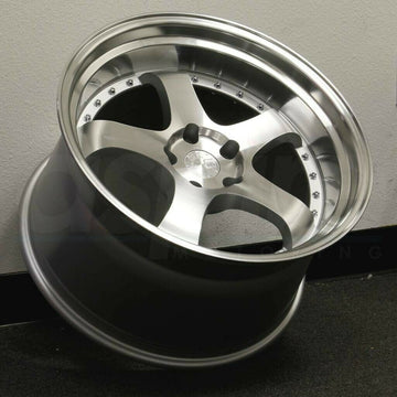 18x10.5 5x100 +35 Silver Machined Wheels Aodhan Ah03 Deep Rims 18 Inch Set 4
