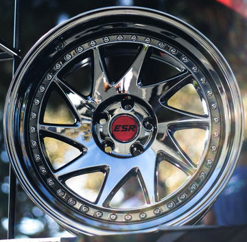 19" ESR SR09 Wheels 19x10.5 +22 5x120 Black Chrome Rims Set (4)