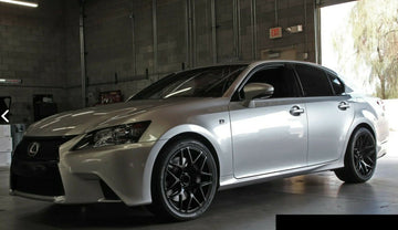 19" MRR GF9 19x8.5 / 19x9.5 5x114.3 Black Wheels For Lexus Infiniti Nissan Set4