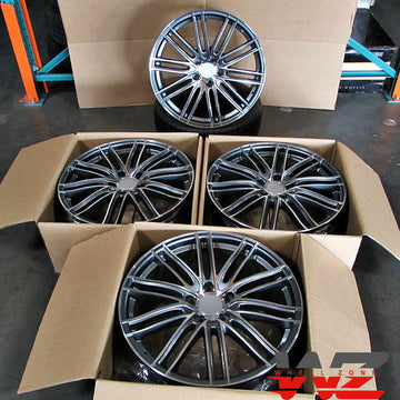 22" Wheels For Porsche Panamera 22x10 / 22x11 Staggered 5x130 (Rims Set of 4)
