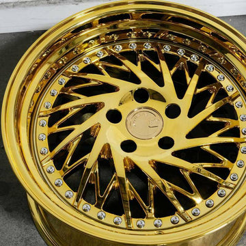18x9.5 AodHan DS03 Wheels 5x114.3 +30 Gold Vacuum Directional 18"  Rims Set 4