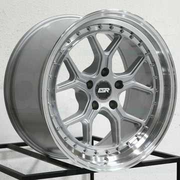 19 Inch ESR CS2 Hyper Silver Machined Lip Wheels 19x9.5 +22 5x120 Rims Set 4