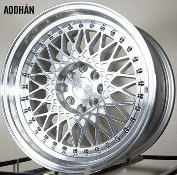 15" Aodhan Ah05 Machined Wheels 15x8 4x100 / 4x114.3 +20 Rims Set 4