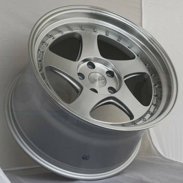 18x9.5 Aodhan AH01 Silver Machined Face Wheels 5x100 +35 Rims 18" (Set of 4)