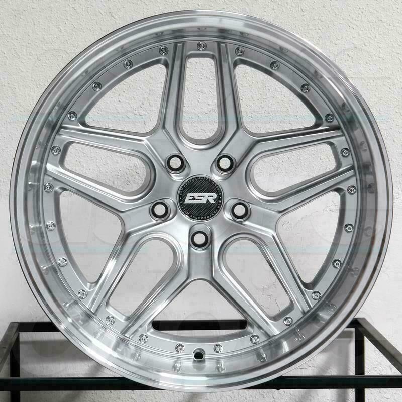 Es15 Common Rims ESR CS15 Wheels 18x9.5 +22 5x120 Silver Machine Lip 18 Inch Deep Dish ...