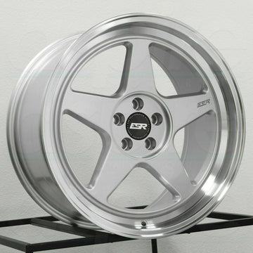 18x9.5 5x100 +22 ESR CR5 Wheels 18" Hyper Silver Rims Set 4