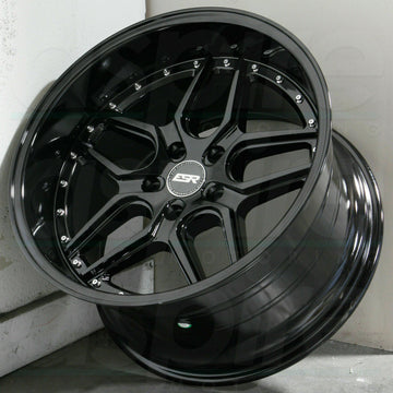 19 Inch ESR CS15 Gloss Black Wheels 19x9.5 / 19x10.5 +22 5x120 Rims Set 4