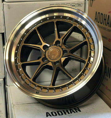 Aodhan DS08 Wheels 19x9.5 +15 5x114.3 Bronze 19 Inch Rims Set 4