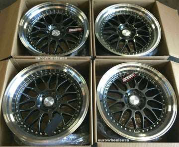 17x8.5 ESR SR01 Gun Metal Wheels 5x114.3 +30 Fit Accord Civic RSX TSX Rims Set 4