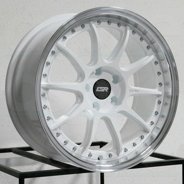 18x8.5 5x100 +30 ESR CS12 18" White Wheels For Corolla Camry Celica TC Golf
