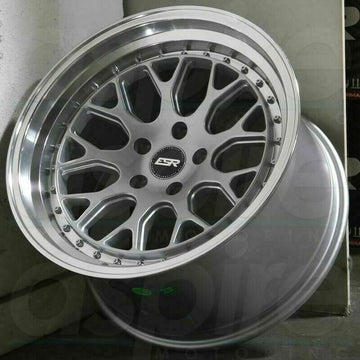 19 Inch ESR CS01 Silver Machined Concave Wheels 19x10.5 +22 5x114.3 Rims Set 4