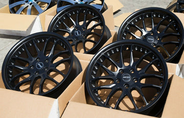 19x8.5 MRR GT7 Black Wheels For BMW 325 328 330 335 Z4 19 Inch Rims Set 4