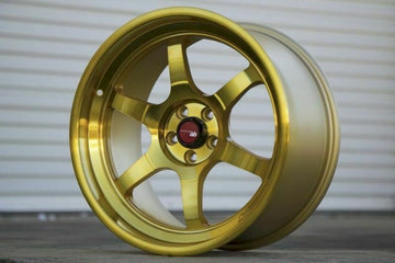18" Aodhan Ah08 Gold Machined Wheels 18x8.5 +35 5x100 Fits VW Jetta Rims (Set 4)