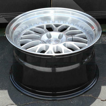 18 Inch ESR SR01 Wheels Silver Machined Deep Lip 18x10.5 5x100 +22 Rims Set 4