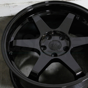 18 Inch ESR SR07 Gloss Black Wheels 18x9.5 +22 5x100 Rims Set 4