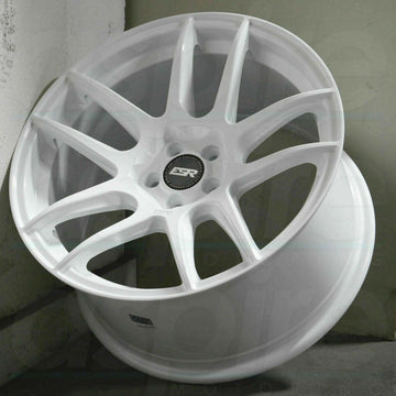 ESR CS8 Wheels 18x8.5 +30 / 18x9.5 +35 5x100 Gloss White 18 Inch Rims Set 4