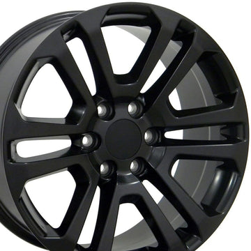 20" Wheels for GMC Sierra Chevy Silverado 2500 Tahoe Yukon Black Rims Set Of 4