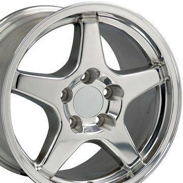 17" Wheels For Chevrolet Corvette 1988 - 2004 17X9.5" Polished ZR1 Style Rims