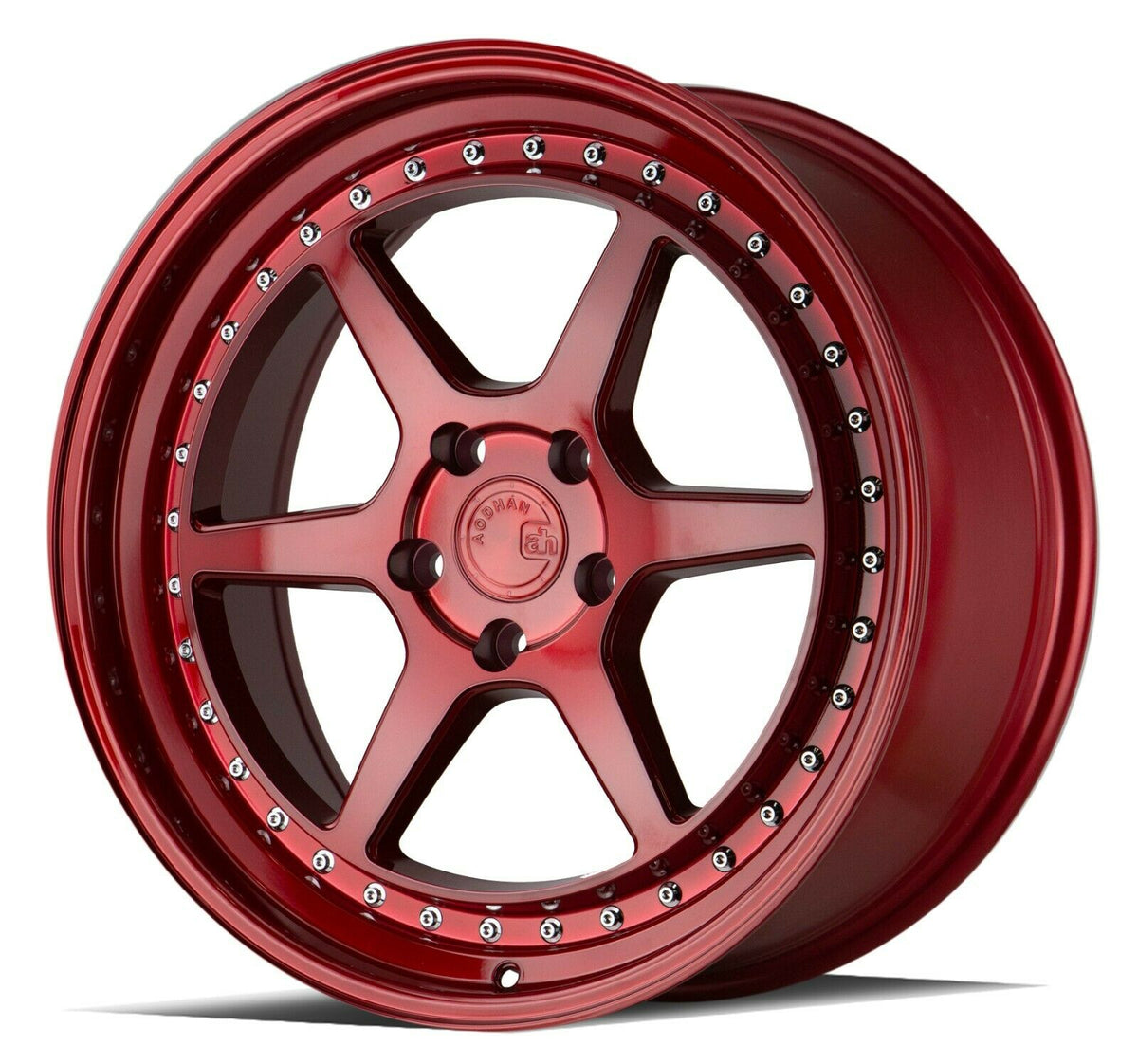 19x9.5 Aodhan DS09 Wheels 5x114.3 +15 Candy Red Rims 19