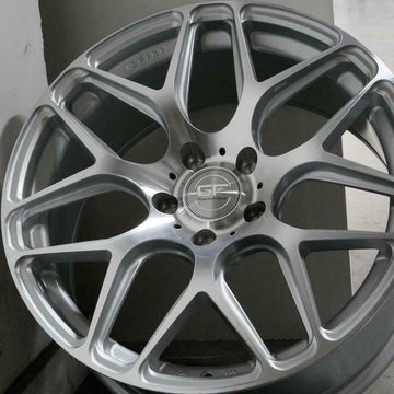 19" MRR GF9 Wheels Silver Machined 19x8.5 +35 5x114.3 Rims Set 4