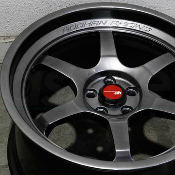 18" Aodhan Ah08 Hyper Black Wheels 18x8.5 +35 / 18x9.5 +30 5x114.3 Rims Set 4