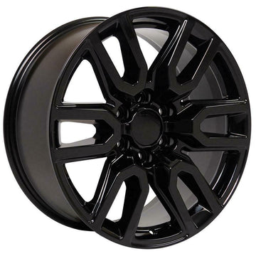 20x9 Wheels fits GMC Sierra Chevy Silverado Tahoe Yukon Black 20 Inch Rims Set 4