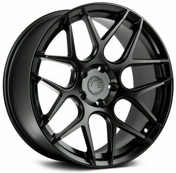 19" Aodhan AFF2 Matte Black Wheels 19x9.5 +35 5x120 Rims Set 4