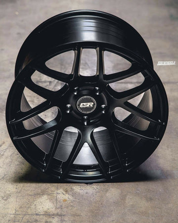 18x10.5 +22 ESR RF1 Concave Wheels 18" 5x120 Matte Black Rotary Forged Rims