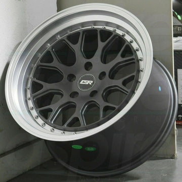 19 Inch ESR CS01 Matte Graphite Concave Wheels 19x10.5 +22 5x120 Rims Set 4