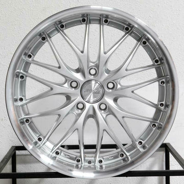 18" MRR GT1 Wheels 18x8.5 5x115 +35 Silver Polished Lip Rims Set 4